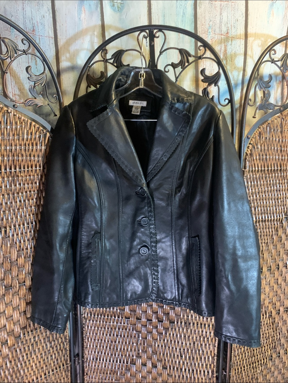 Vintage Harold’s Black Butter Soft Leather Jacket Size M